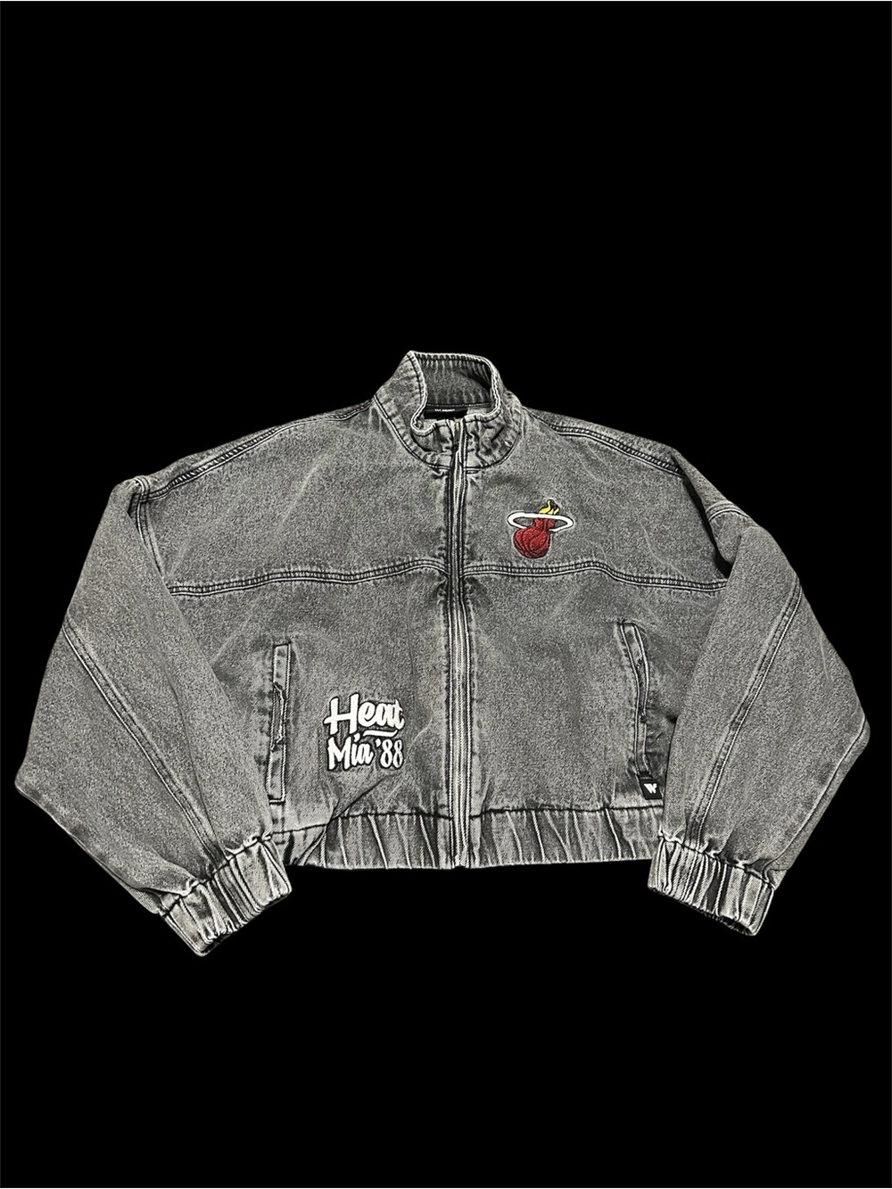 NBA Miami Heat Denim Cropped Jacket